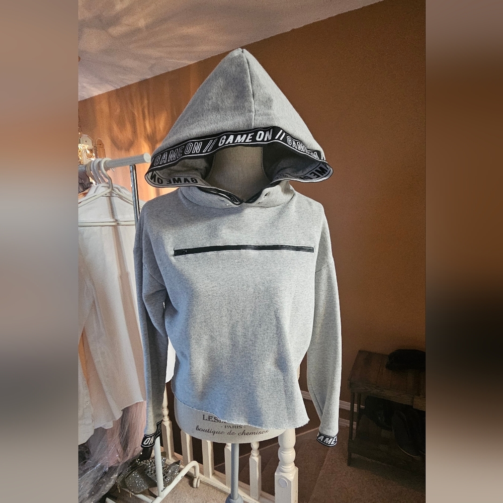 Ardene Gray Hoodie with Black Details
